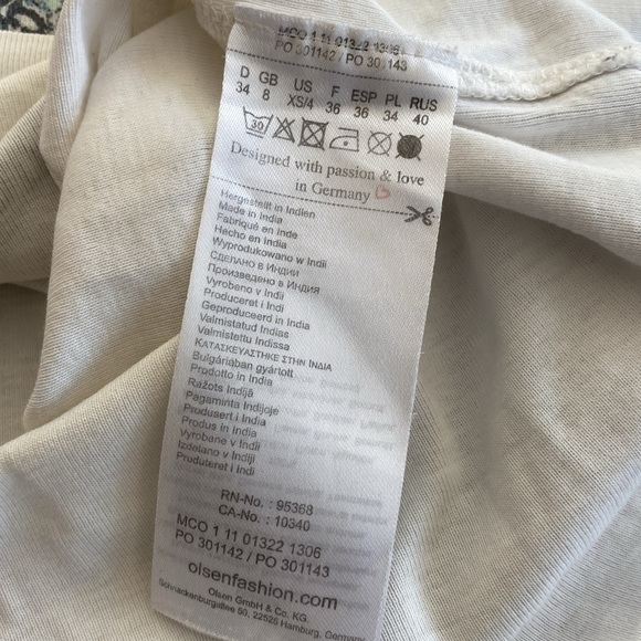 Olsen ladies T shirt made in India of 100% cotton. Size 4. - Picture 6 of 9